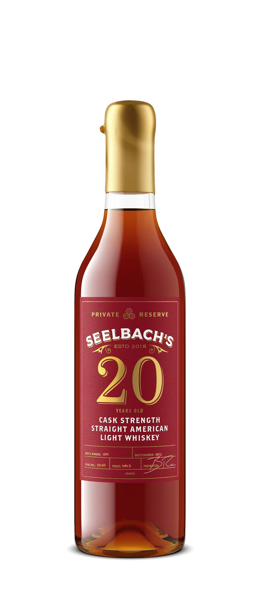Seelbach’s Private Reserve 20-Year 141.3 Proof American Light Whiskey Batch # 002