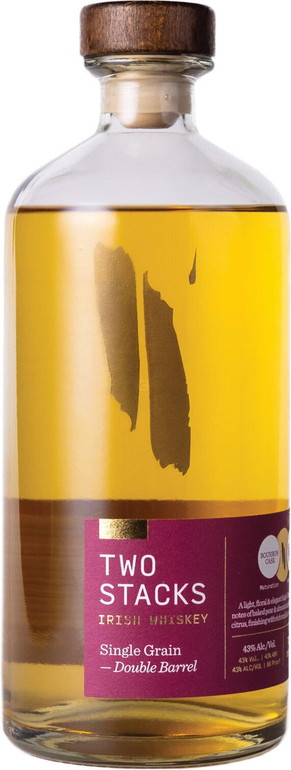 Two Stacks Single Grain 'Double Barrel' Irish Whiskey 700ML