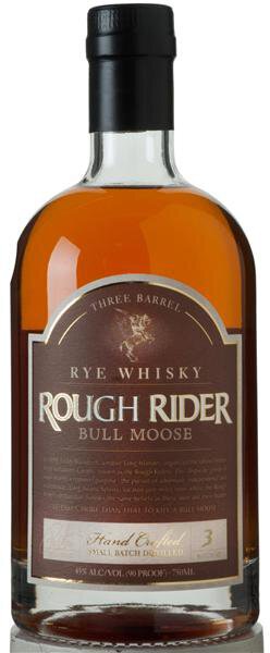 ROUGH RIDER BULL MOOSE THREE BARREL RYE WHISKY NP 6 CS 90 PRF - 750ML - NV