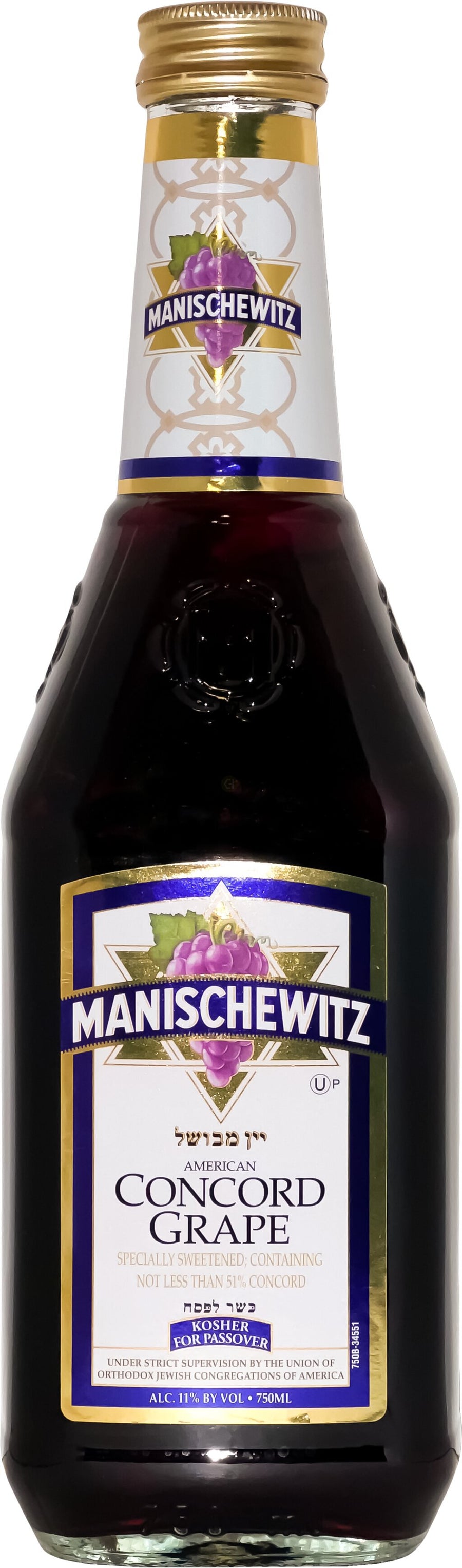 Manischewitz Concord Grape Kosher Wine 750ML