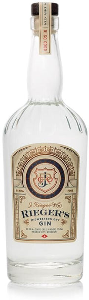 RIEGERS MIDWESTERN DRY GIN 92.2P NV  - 750ML - NV