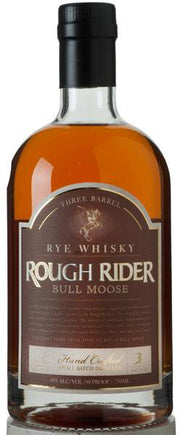 ROUGH RIDER BULL MOOSE THREE BARREL RYE WHISKY NP 6 CS 90 PRF - 750ML - NV